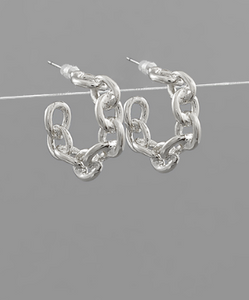 Chain Hoop Earrings Mini