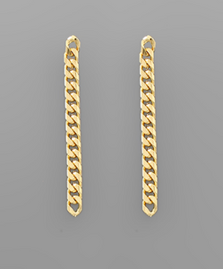 Chain Drop Earrings - Gold