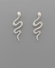 Baby Snake Earrings - Silver