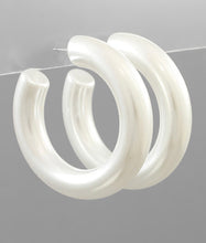 Pearly White Hoops